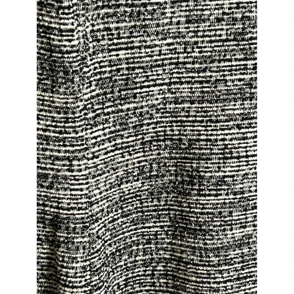 Karl Lagerfeld Paris Tweed Mini Dress Black Whte Faux Pearl Short Puff Sleeve 12 - Picture 16 of 16